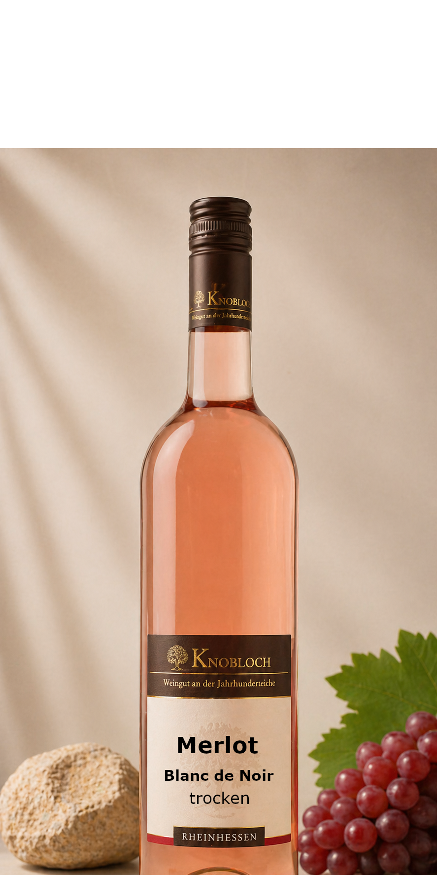 <br>Artikel-Nr.: 65<br> Merlot Blanc de Noir Qualitätswein  trocken 0,75l<br>