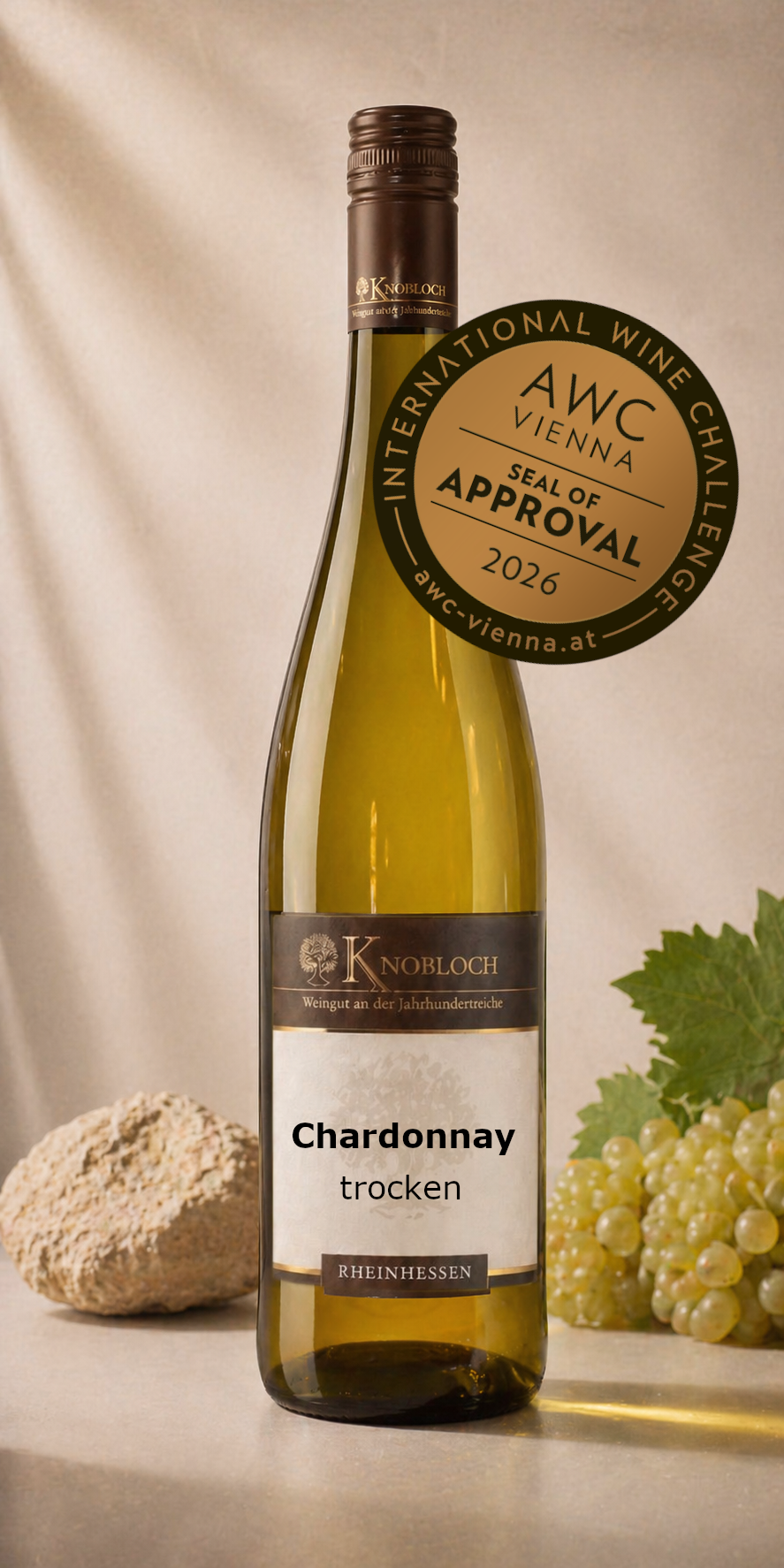 <br>Artikel-Nr.: 24<br> *****AUSVERKAUFT*****Chardonnay Qualitätswein  trocken 0,75l    I AWC Seal of approval 2026<br>