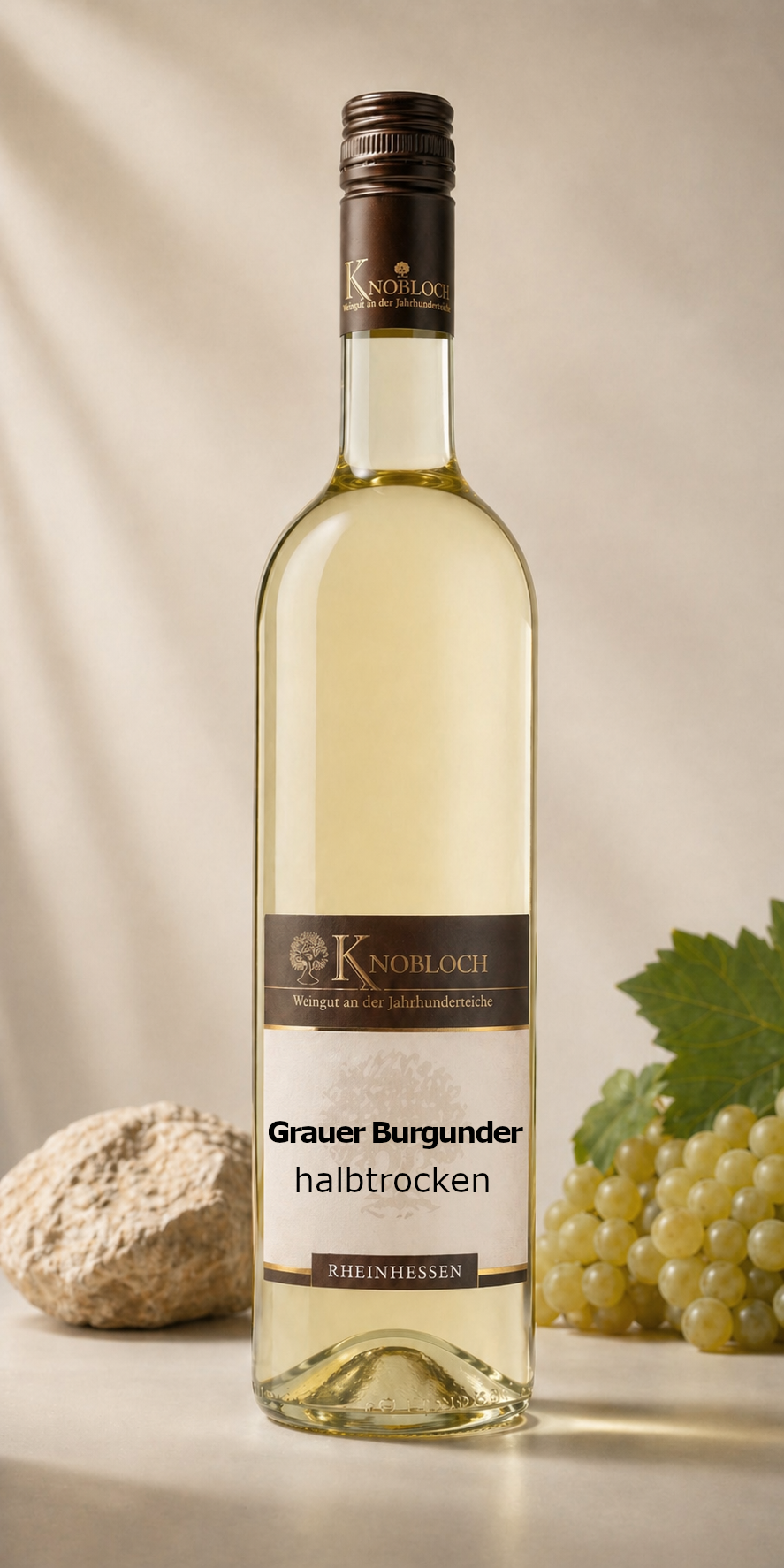 <br>Artikel-Nr.: 23<br> 2024er Grauer Burgunder Qualitätswein  halbtrocken 0,75l<br>